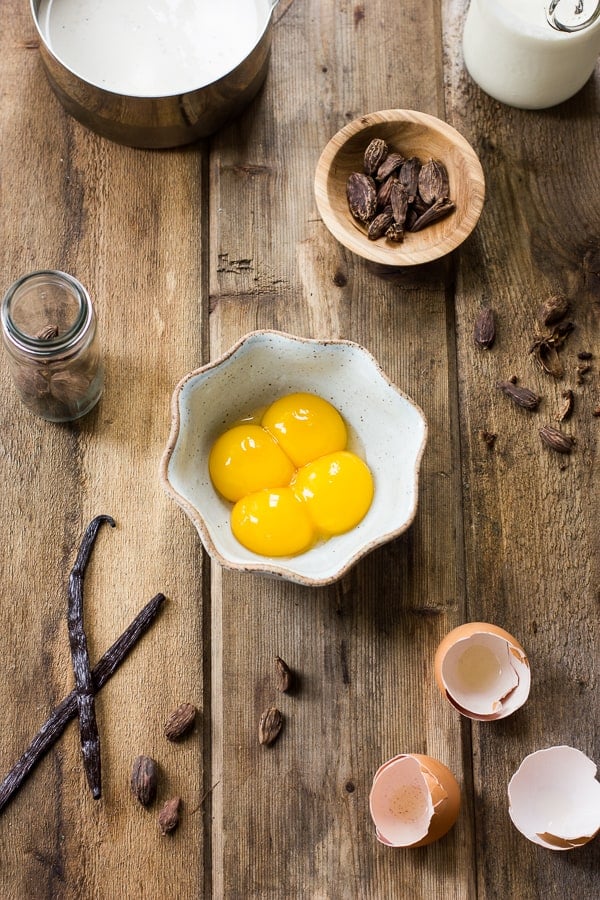 egg yolks in a bowl 