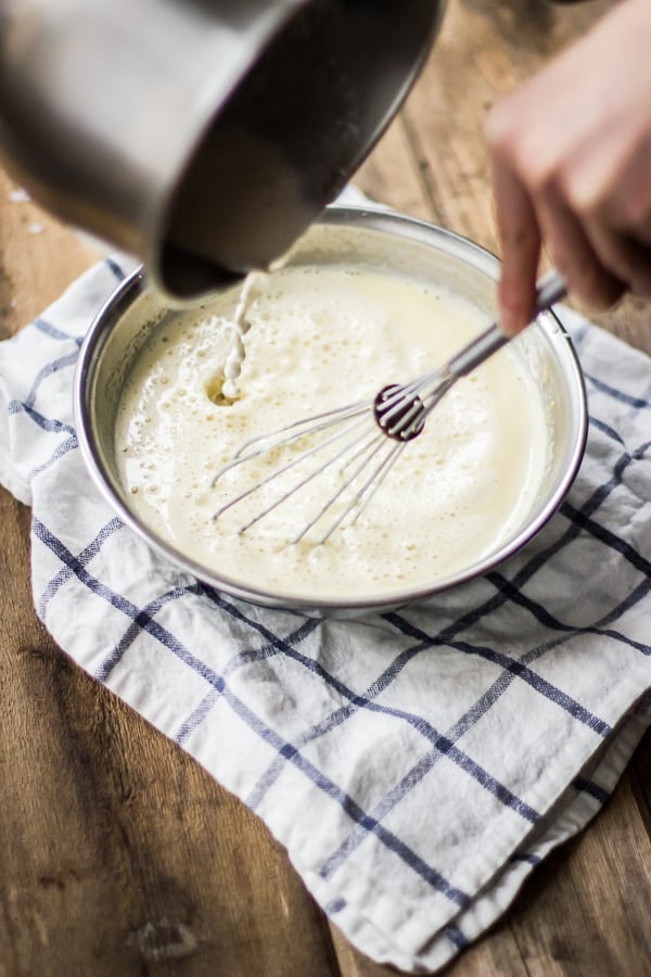 milk being whisked