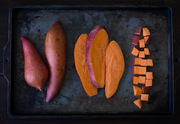 sliced sweet potato 