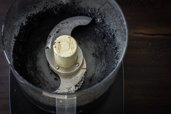 black sesame in a blender 