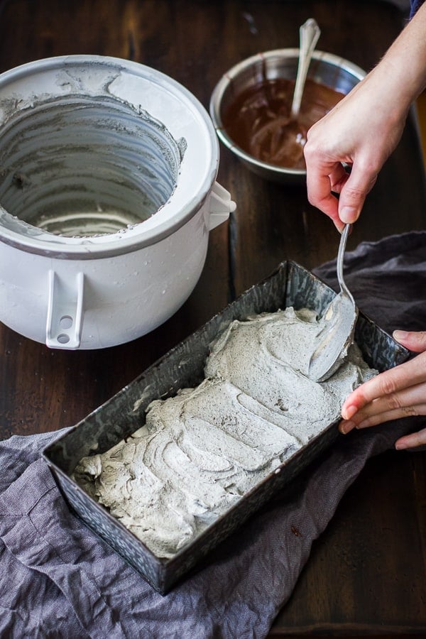 ice cream in pan 