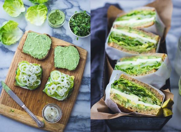 Green Goddess Sandwiches and filling 