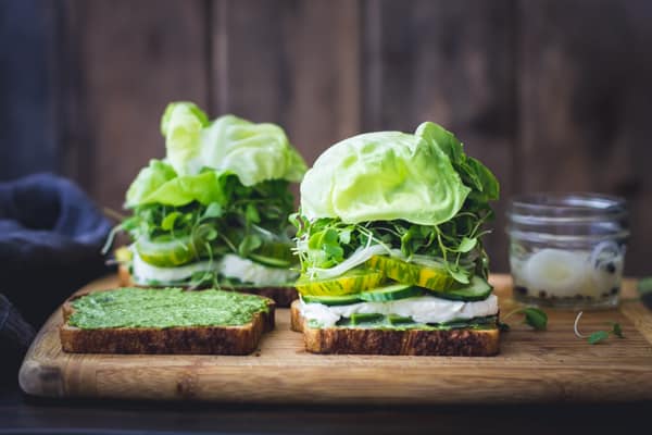 open faced sandwiches 