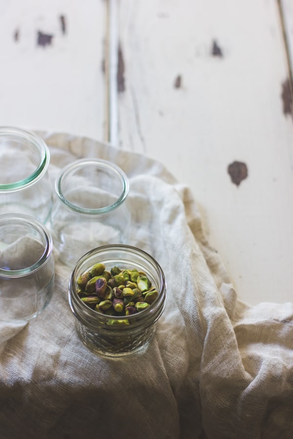 pistachio nuts in jar