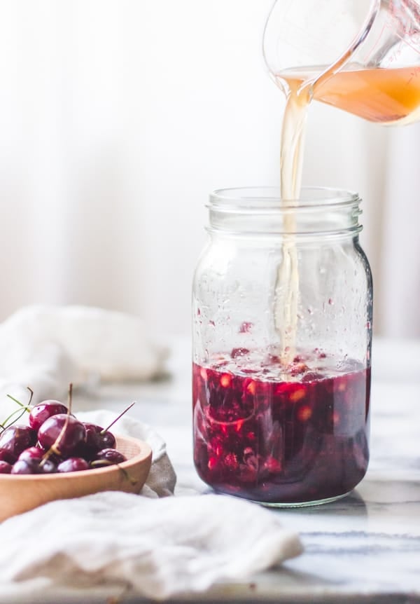 cherry mix in jar 