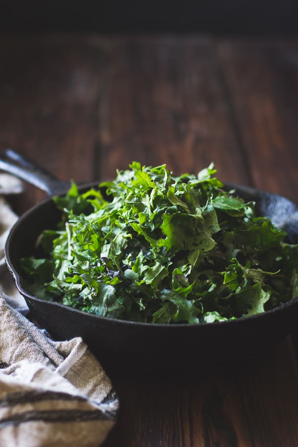 kale in pan 