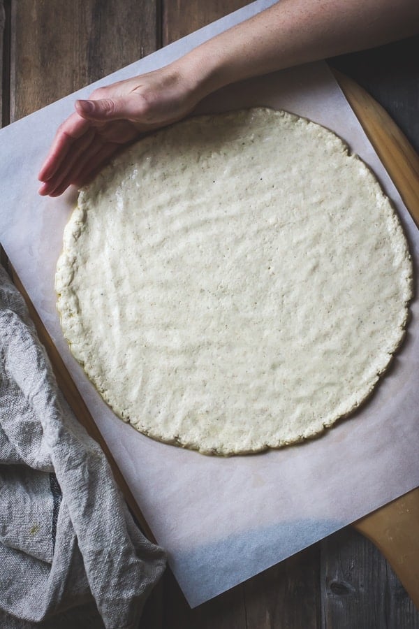 hand and Gluten-Free Pizza Crust