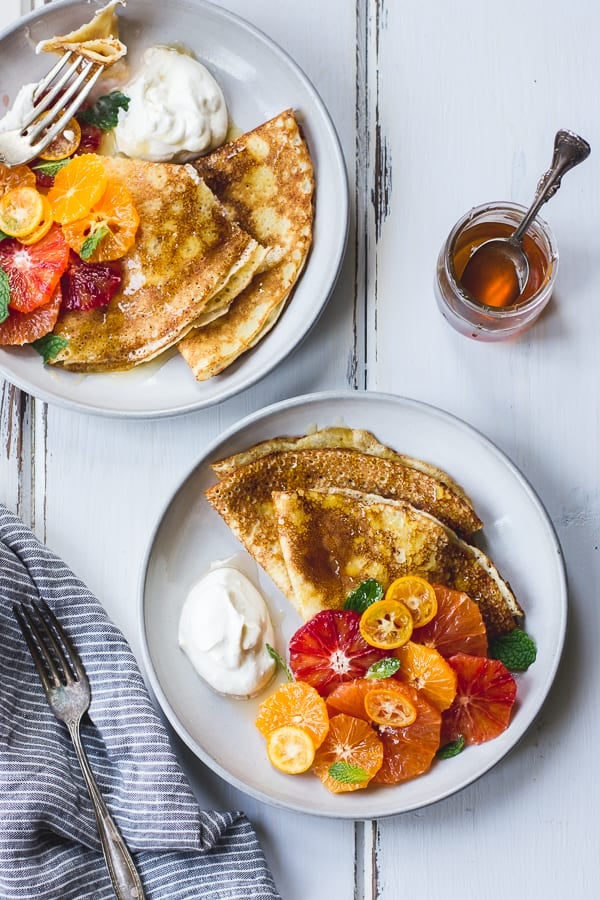 Gluten Free Crepes with fruit 