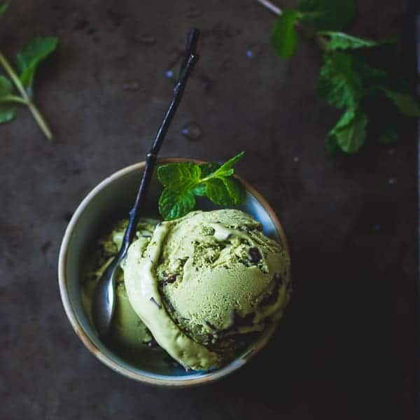 fresh mint cold brew iced coffee + dark chocolate swirls - plays well with  butter