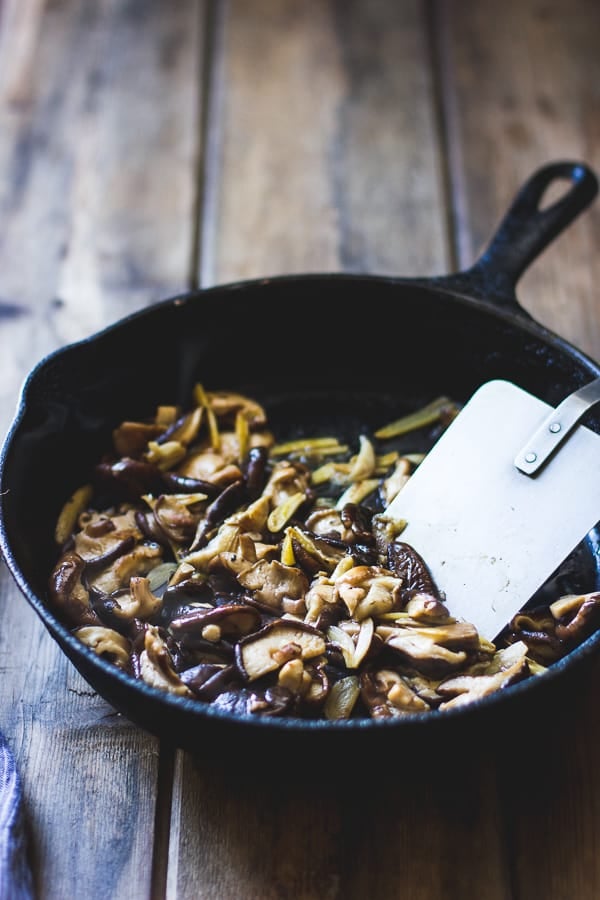 pan of mushrooms 