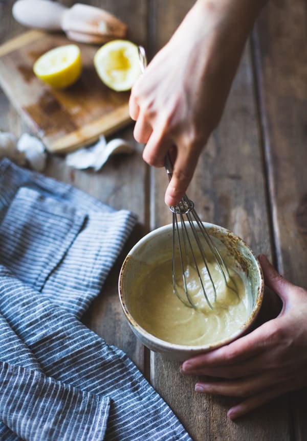 whisking dressing 