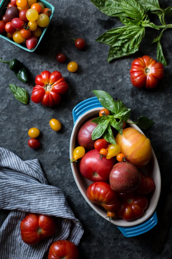 tomatoes in dish 