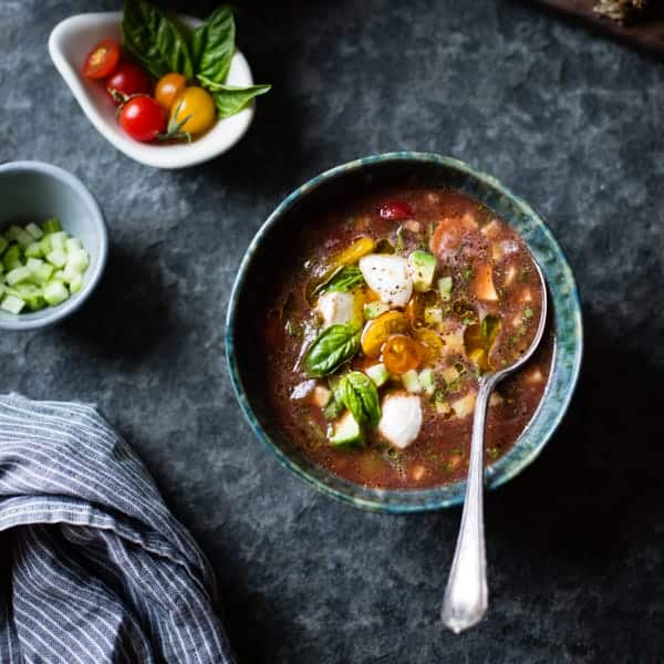 delicious Caprese Gazpacho