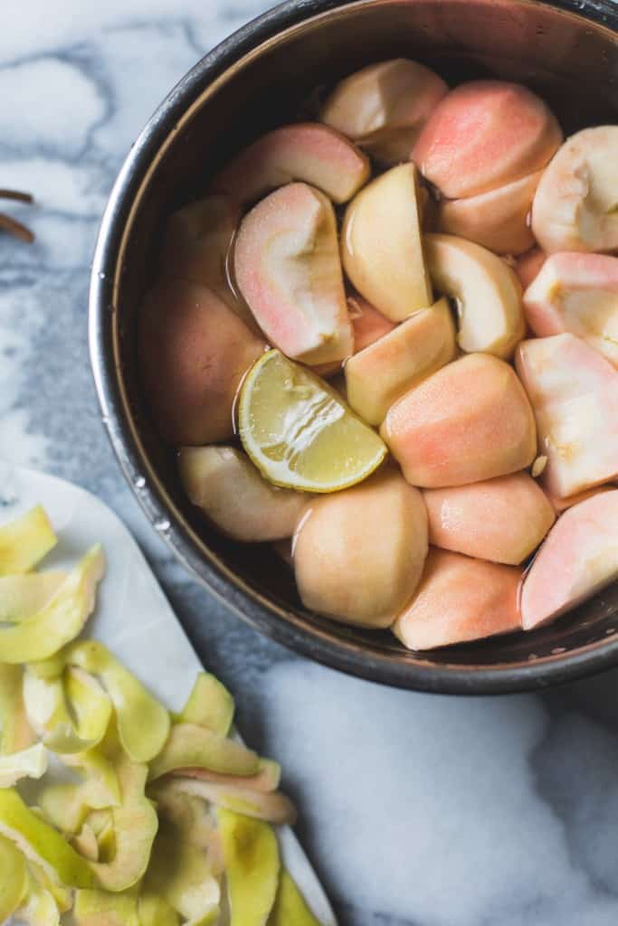 Pink Pearl Apples in pot 