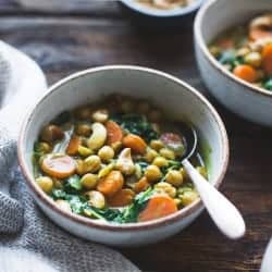 Coconut Curried Chickpeas with Carrots & Cashews {gluten-free, vegan}
