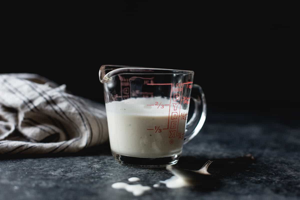 buttermilk dressing in jug 