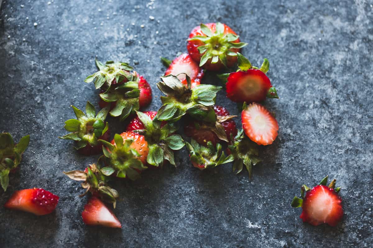 strawberry halves 
