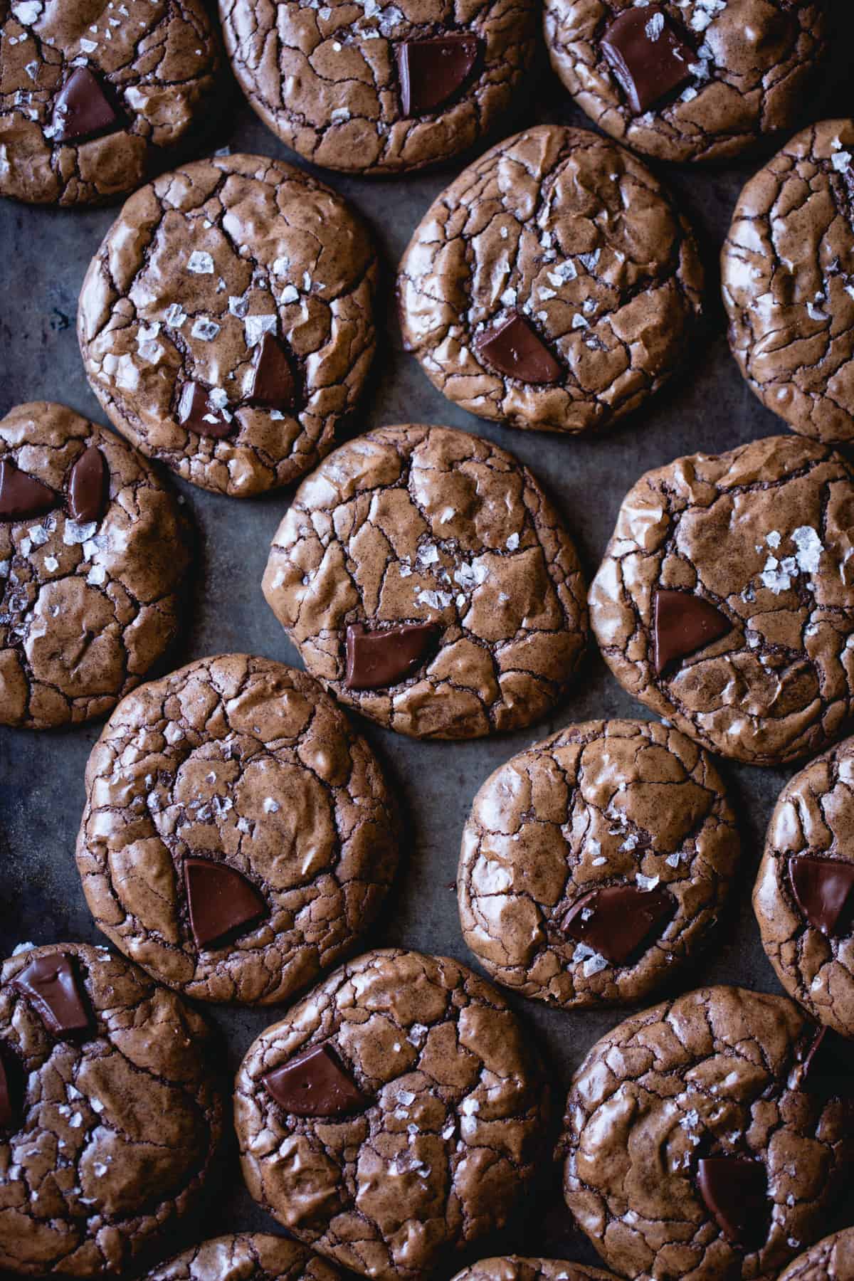  Salted Double Chocolate Buckwheat Cookies {gluten-free}