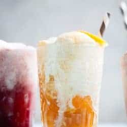 Vanilla Rooibos Peach Ice Cream Floats {vegan}