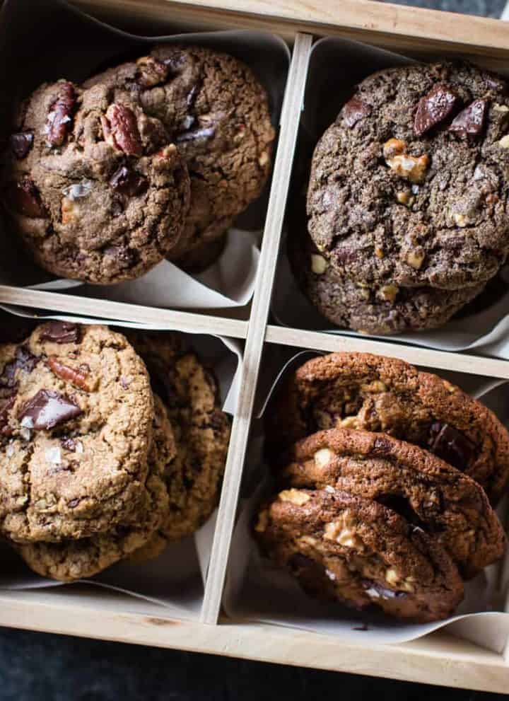 Gluten-Free Chocolate Chip Cookies Four Ways: Oat, Teff, Buckwheat, Mesquite