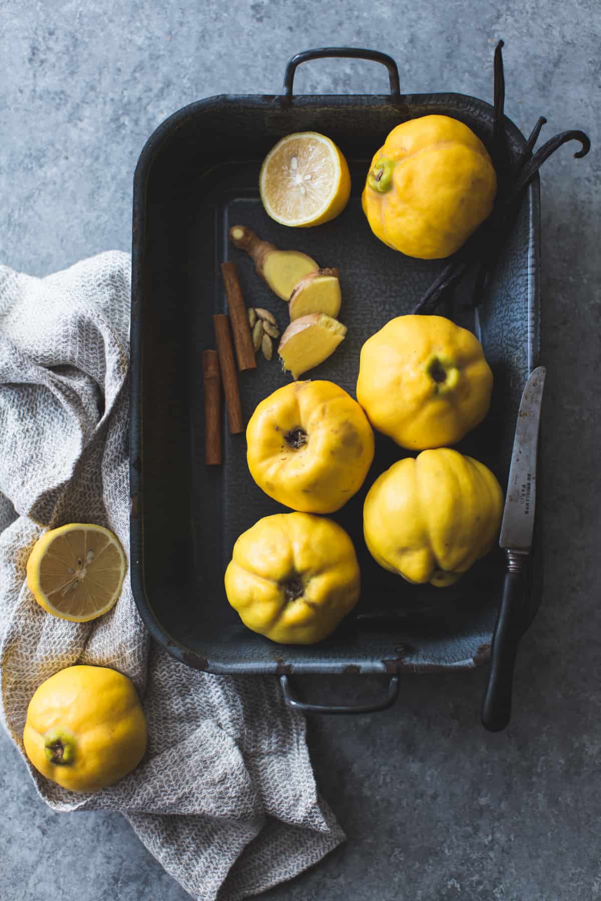 quince in pan 