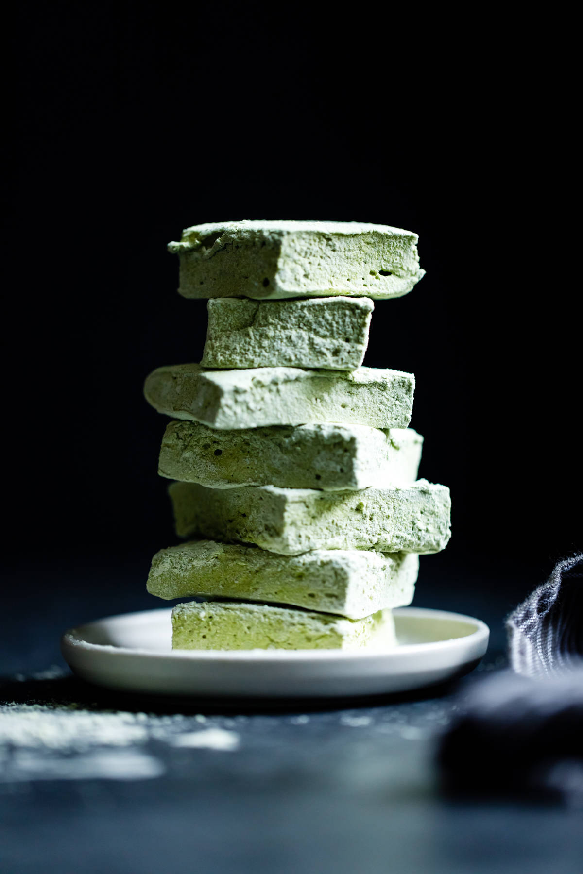 stack of Matcha Marshmallows