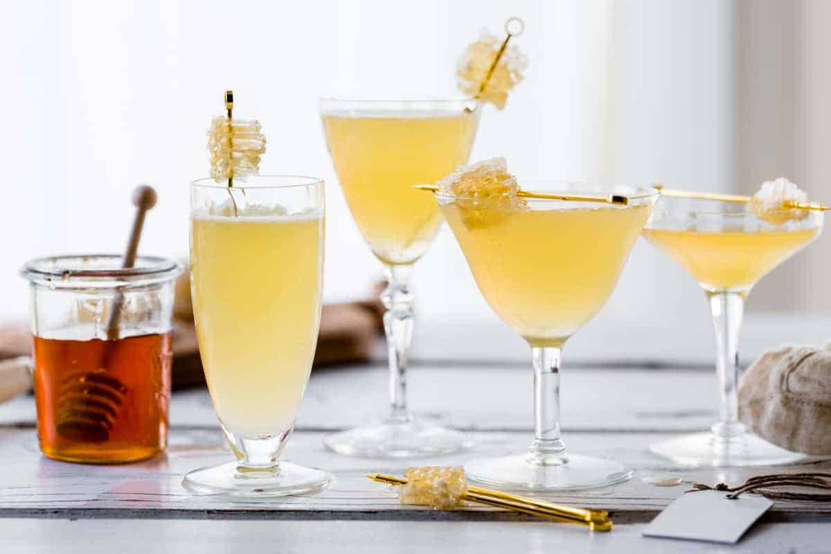 4 glasses of Chamomile Honeycomb Gimlets + A Visit to the Hangar 1 Distillery