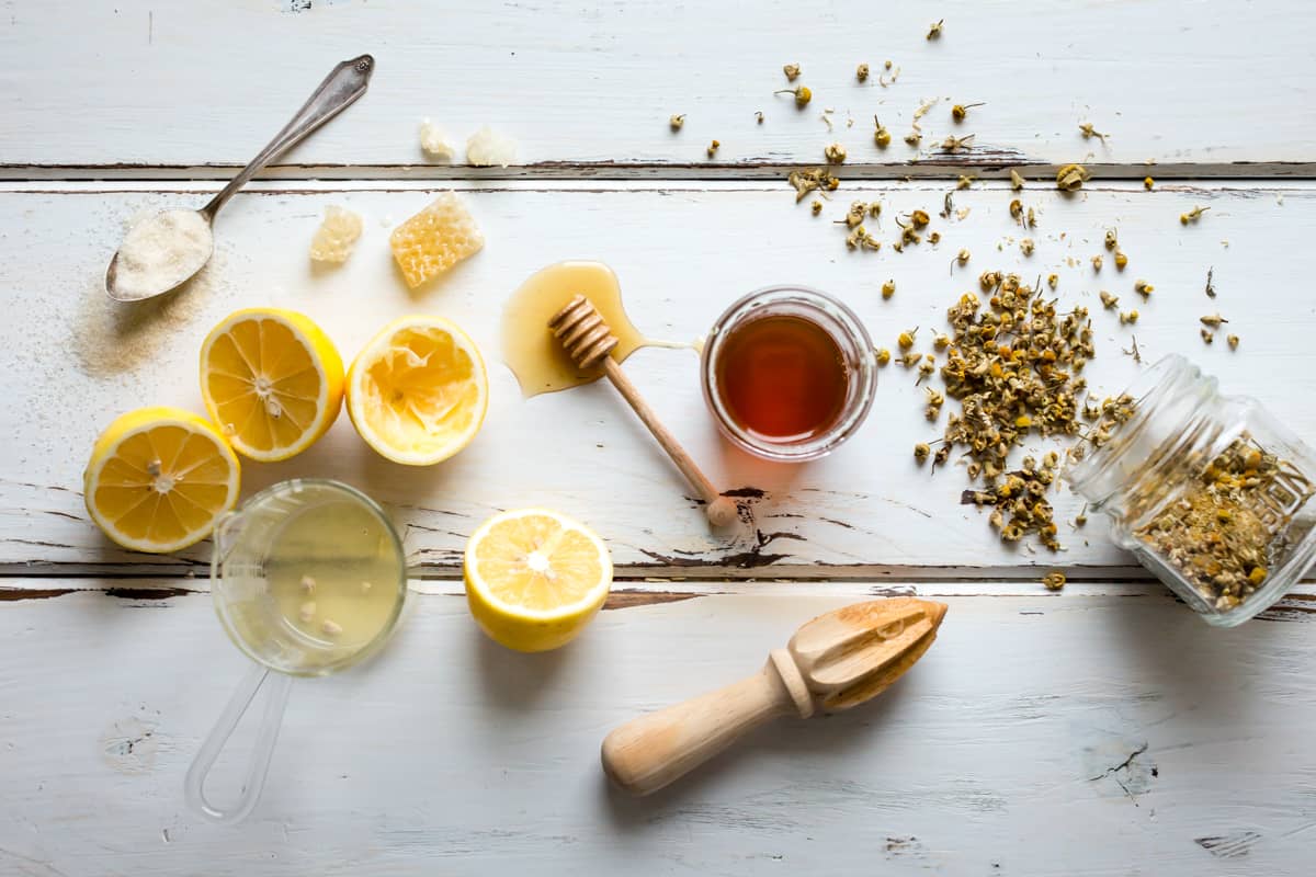 lemon on table 