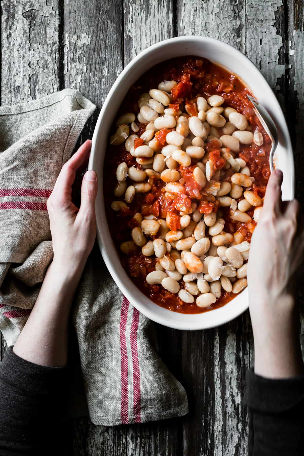 Tomato Baked White Beans 