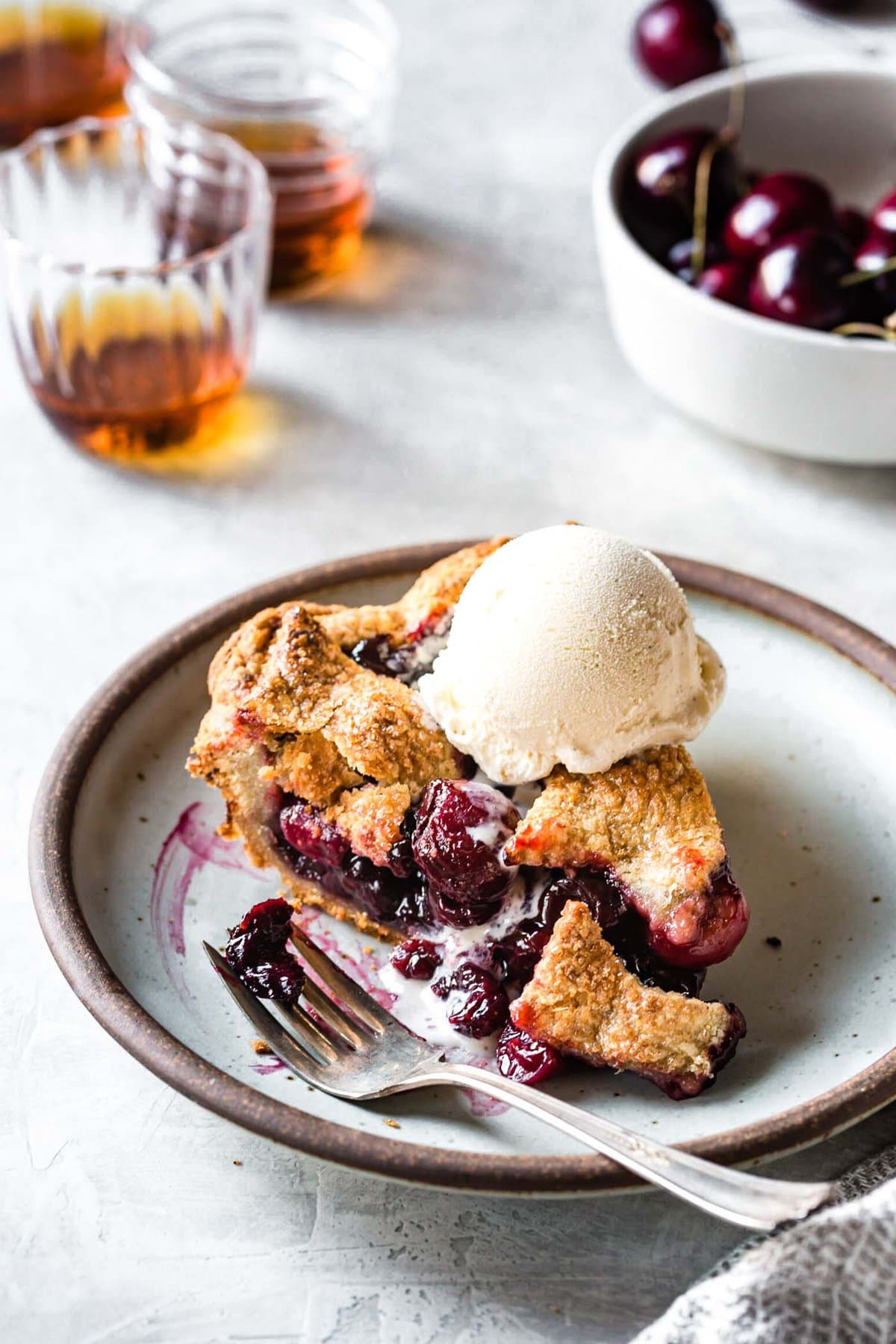 a wedge of pie is on a plate and ready to nom!