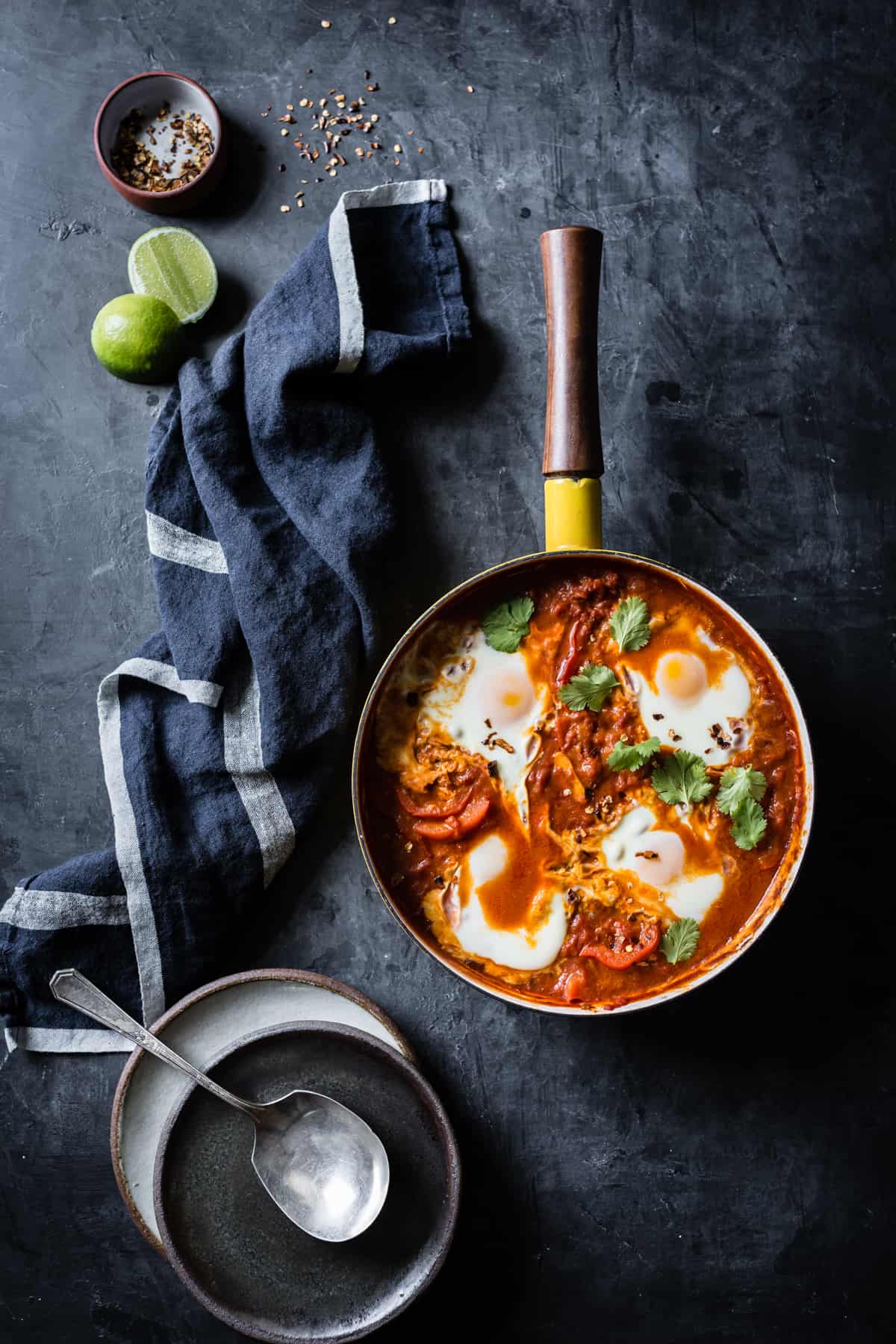 Coconut Curry Shakshuka in pan 