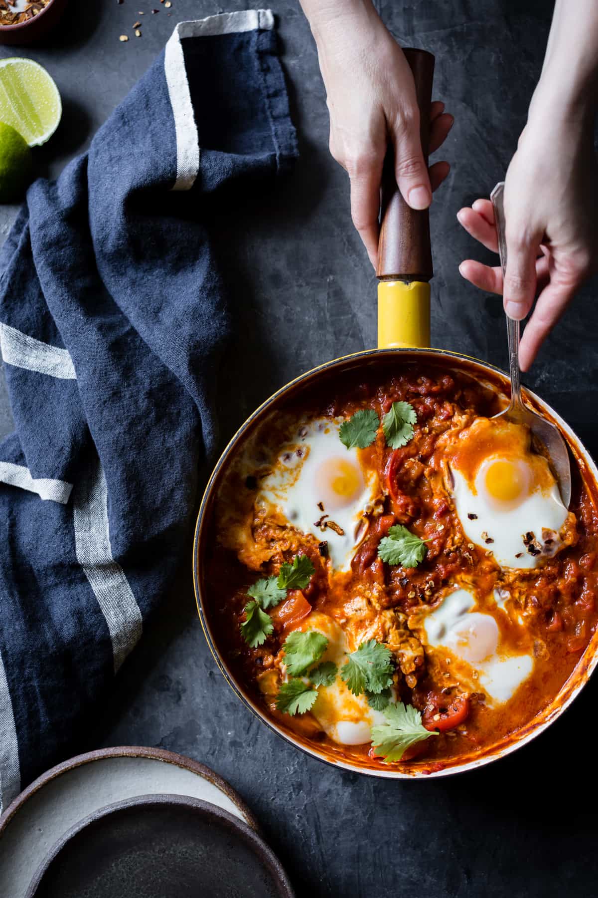 serving Coconut Curry Shakshuka