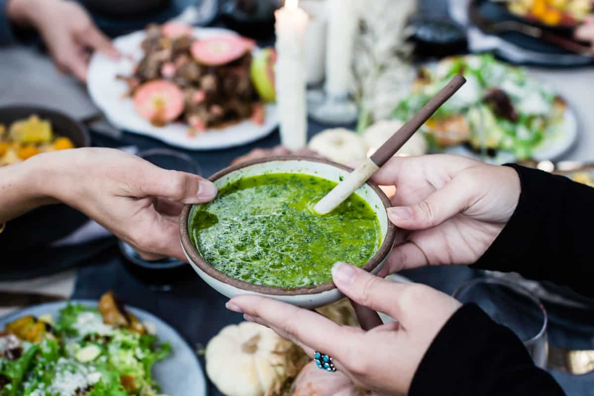 bowl of Lemon Parsley Oil