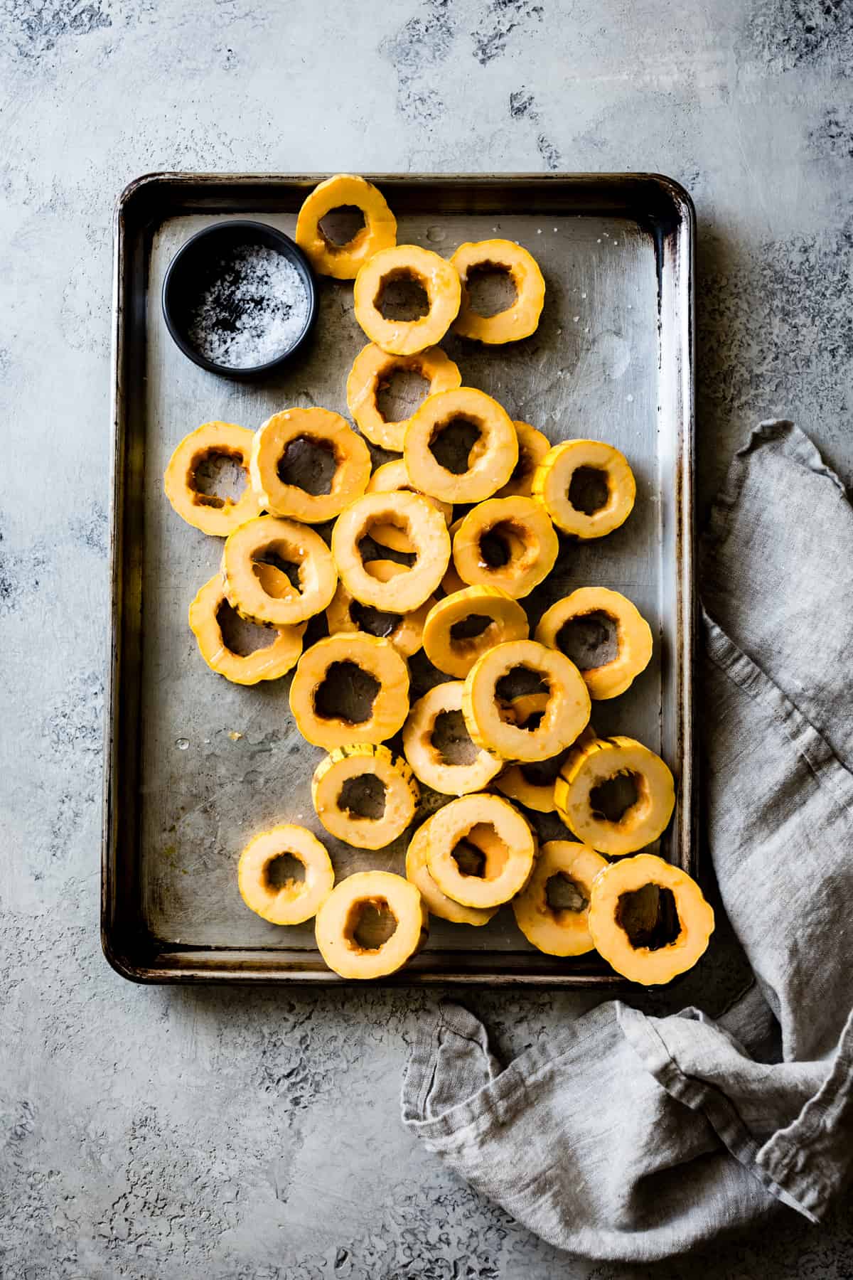 Roasted Delicata Squash with Miso Butter before cooking 