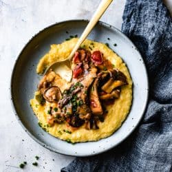 Creamy Grits and Mushrooms