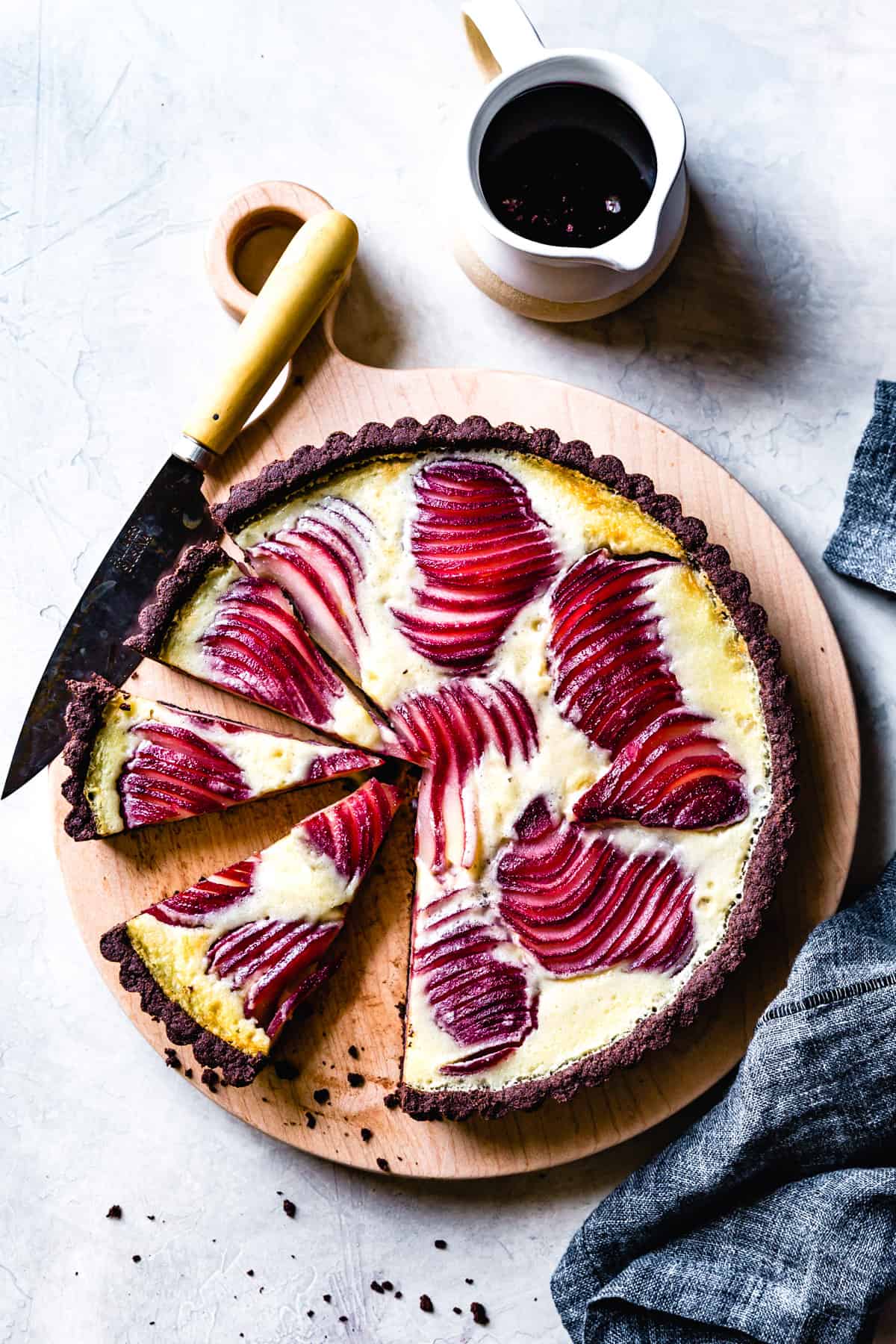 delicious Gluten-Free Pear Custard Tart