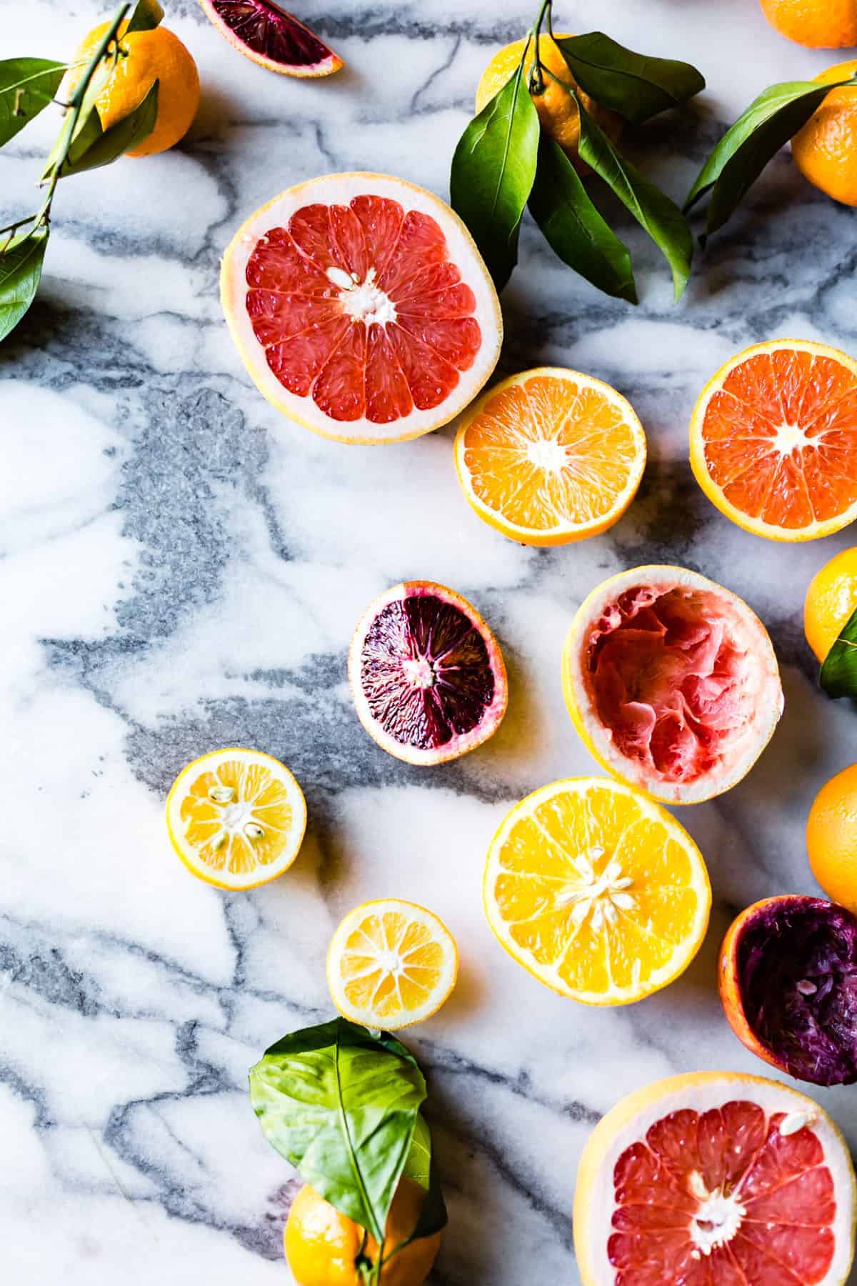 Grapefruits, blood oranges, lemons, tangerines