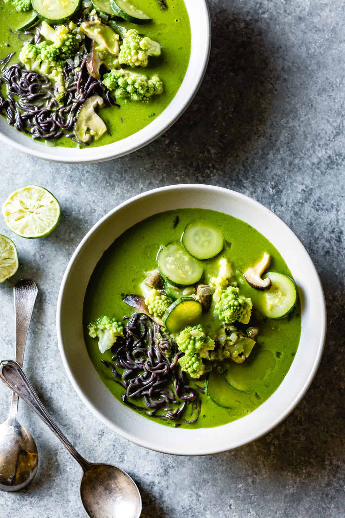Gluten-Free Vegan Green Curry Noodle Soup