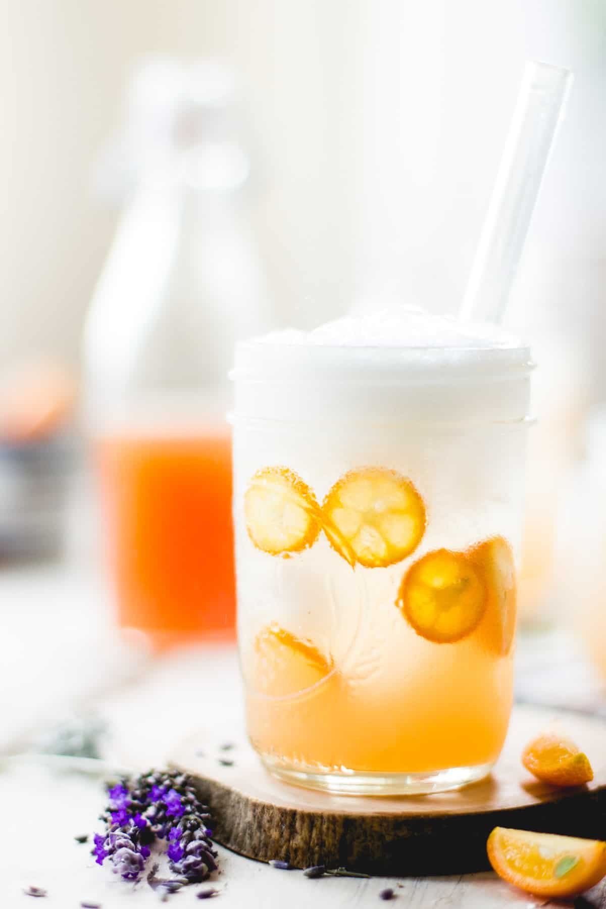 Lavender Kumquat Shrub Soda