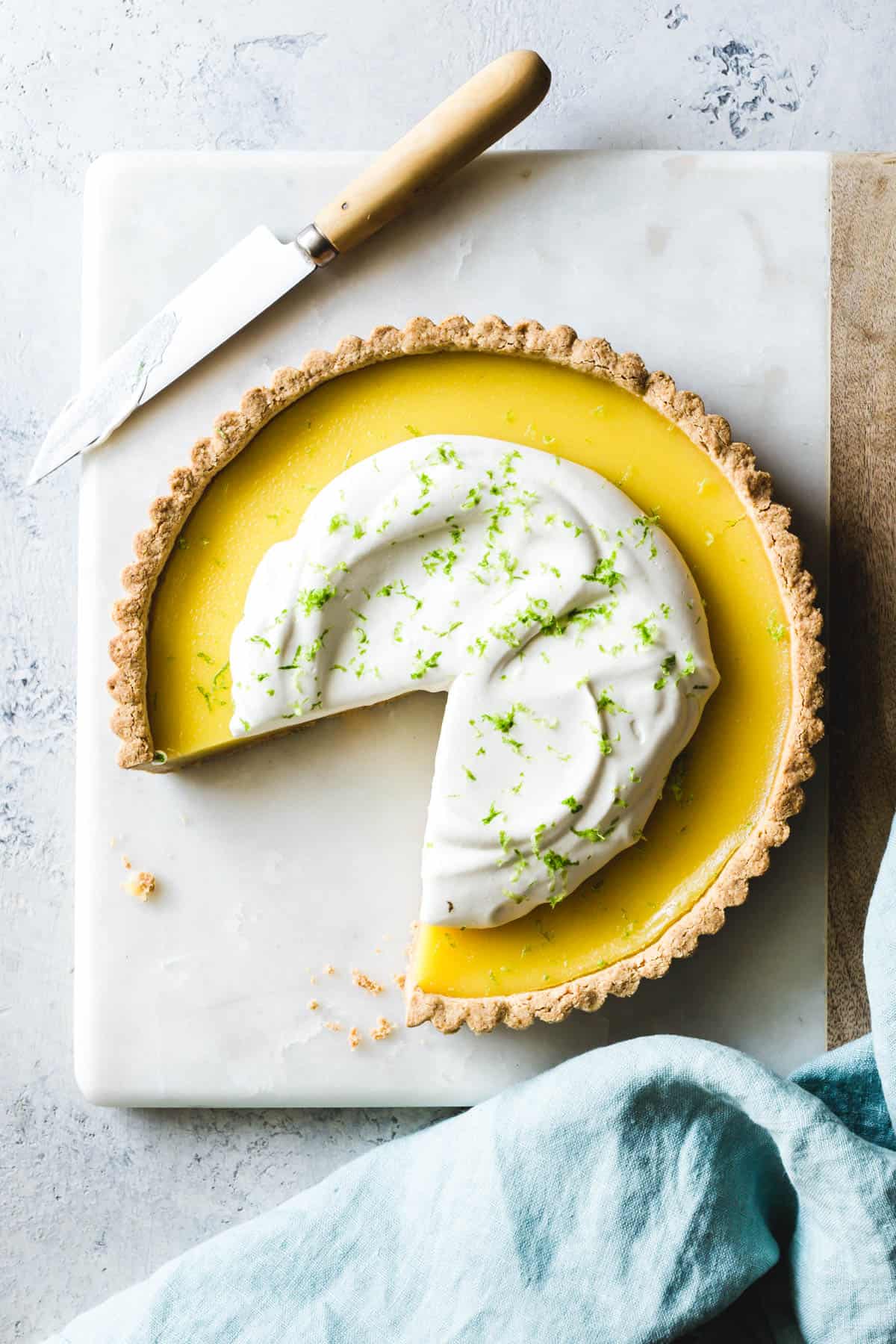 delicious Gluten Free Lime Curd Tart
