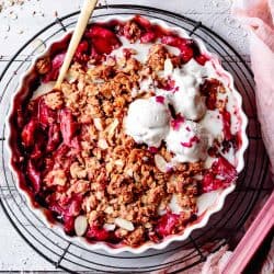 Vegan & Gluten Free Rhubarb Crisp