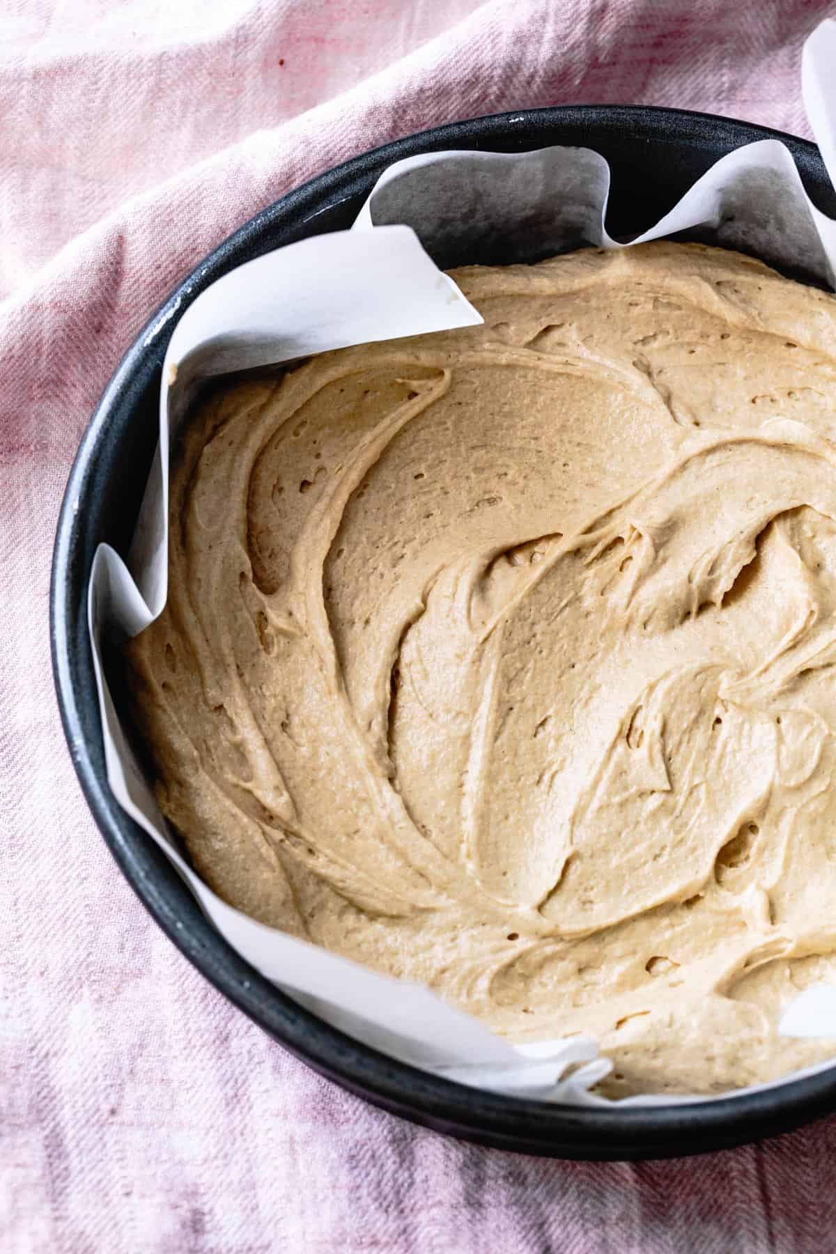 Sour cream coffee cake batter for Gluten-Free Blueberry Cake Recipe