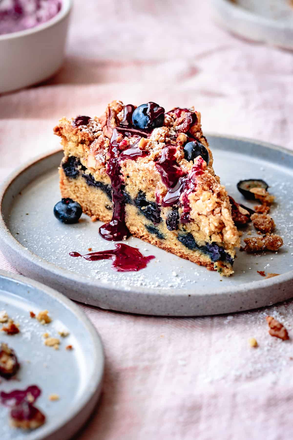 Blueberry Coffee Cake with Brown Sugar-Walnut Crumble - Yay! For Food