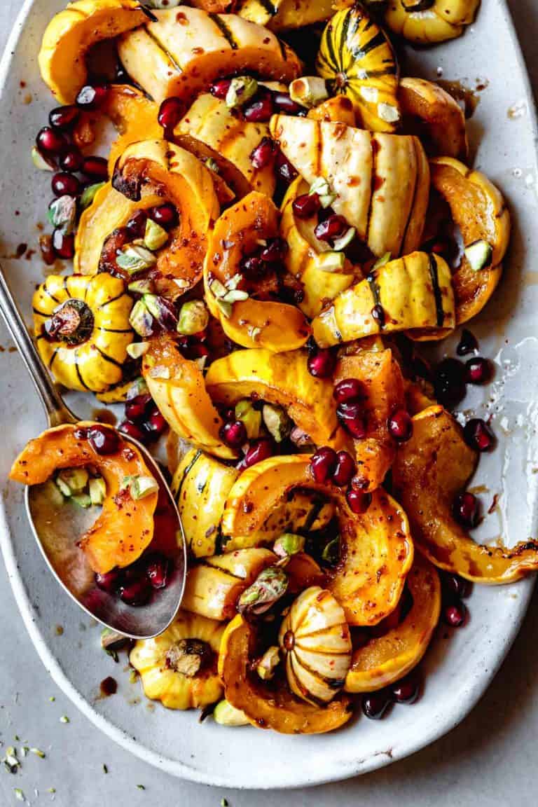 Roasted Delicata Squash with Brown Butter & Pomegranate • The Bojon Gourmet