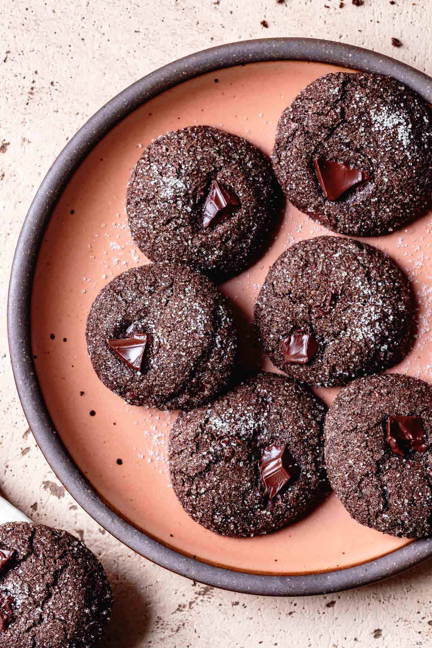 Gluten-Free Chocolate Ginger Cookie on a plate
