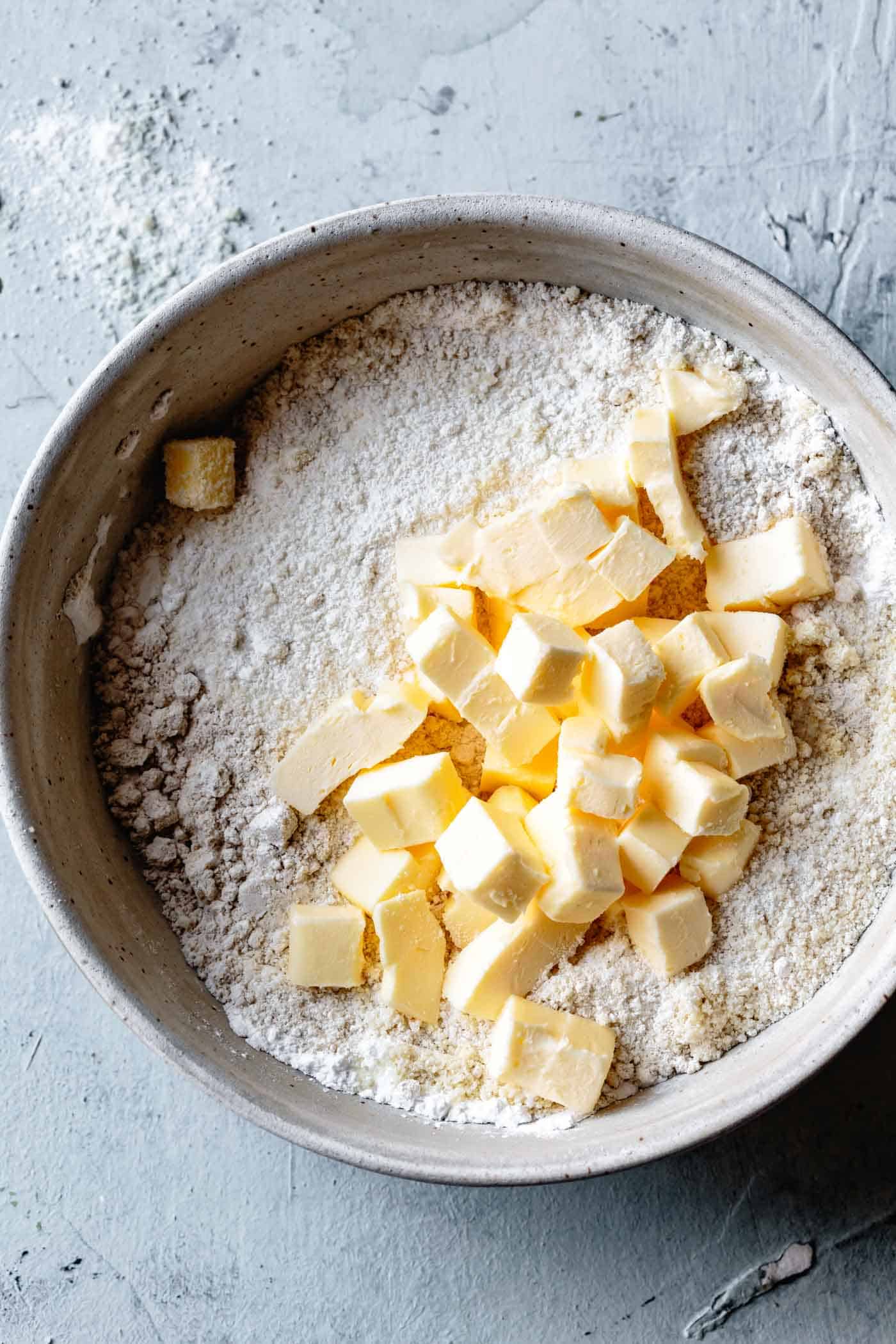 ingredients for gluten-free shortbread crust with almond flour