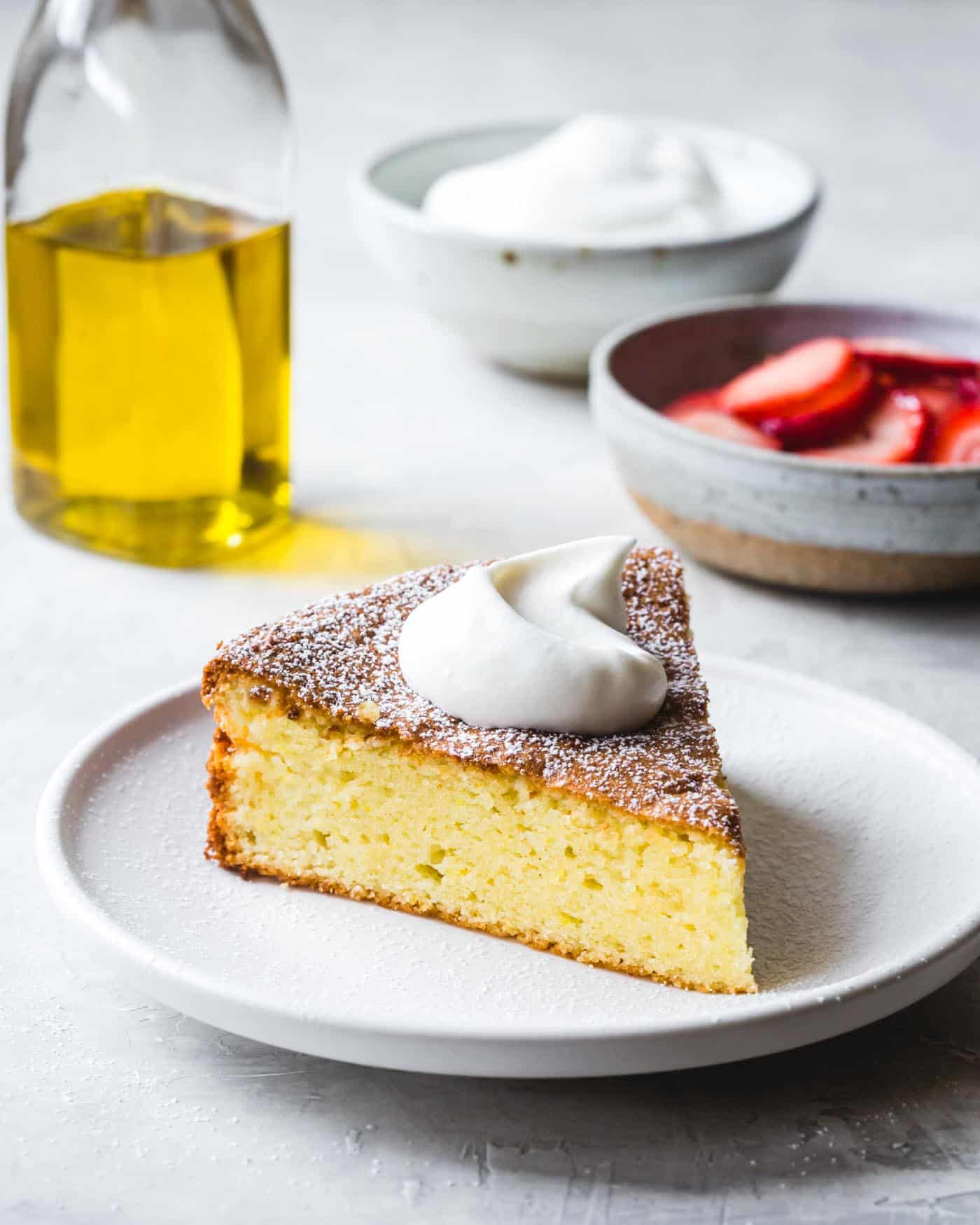 Vegan Vanilla Almond Flour Cake (oil-free, GF) | powerhungry®