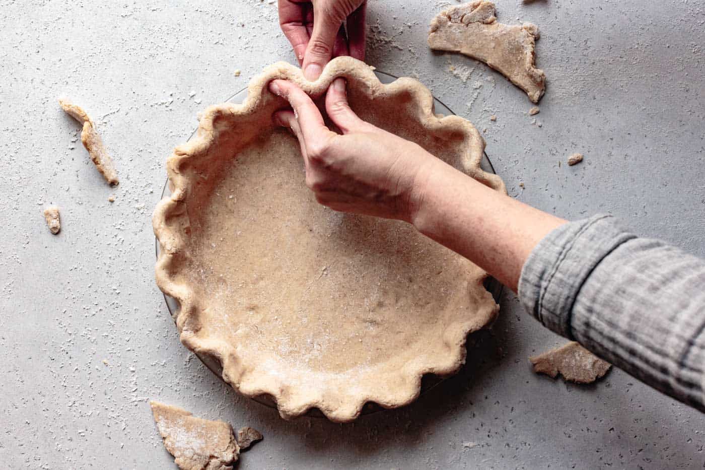 fluting grain-free pie crust