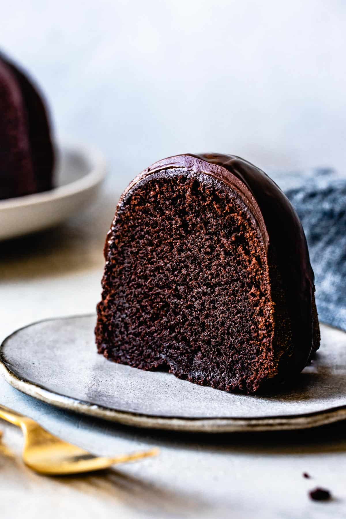 Chocolate Bundt Cake with Ruby Chocolate Glaze | Girl Versus Dough