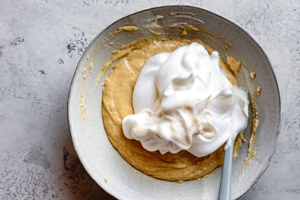 adding egg whites to batter